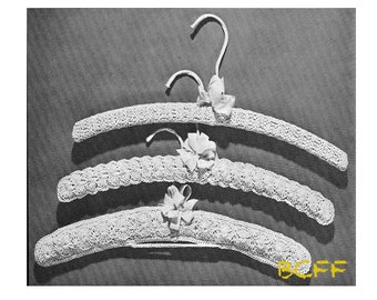 Covered Hangers Crochet Pattern Shell Stitch - Flower Rings - Tailored Bazaar Sellers PDF Crochet Pattern Instant Download