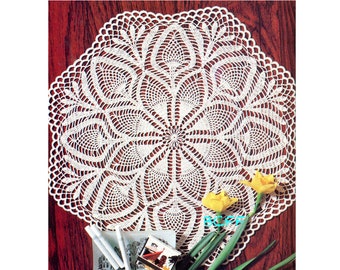 Pineapple Doily Crochet Pattern - Vintage Thread Crochet - Doily Crochet -  PDF Crochet Pattern