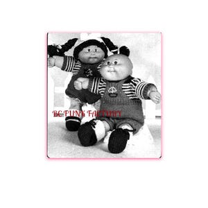 Cabbage Patch Poppenkleertjes breipatroon, romper, shirt, schoenen (pdf-patroon)