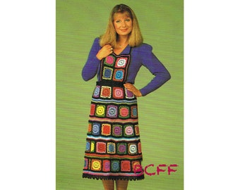 Womens Crochet Apron Crochet Granny Square Apron Crochet Pattern Hostess Gift PDF Digital  Pattern Instant Download