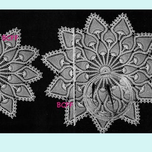 Vintage Pineapple Centerpiece Doily Crochet Pattern - 70's Home Decor Thread Crochet - PDF Crochet Pattern