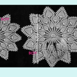 Vintage Pineapple Centerpiece Doily Crochet Pattern - 70's Home Decor Thread Crochet - PDF Crochet Pattern