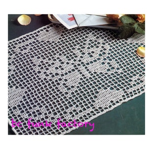 Crochet Pattern Butterfly Mat - Easy Filet Crochet - Thread Crochet Home PDF Crochet Pattern