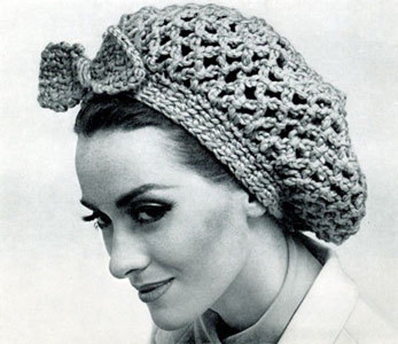 Almost Free Fishnet Snood Crochet Pattern Vintage Women's Hat Cap PDF  Pattern Instant Download 