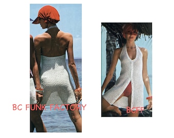 Womens Crochet Pattern - Halter Dress - Beach Cover up - Summer Ladies Dress PDF Crochet Pattern