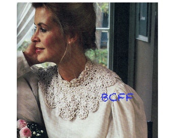 Thread Crochet Collar Pattern - Victorian Collar Pattern - Romantic Collar - PDF Crochet Pattern Instant Download