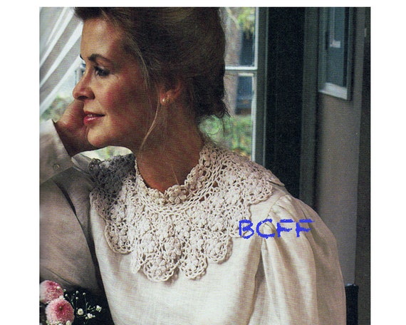 Thread Crochet Collar Pattern - Victorian Collar Pattern - Romantic Collar - PDF Crochet Pattern Instant Download