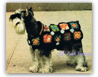 Dog Coat Crochet Pattern Granny Squares Pattern - Dog Jacket PDF Crochet Pattern Instant Download