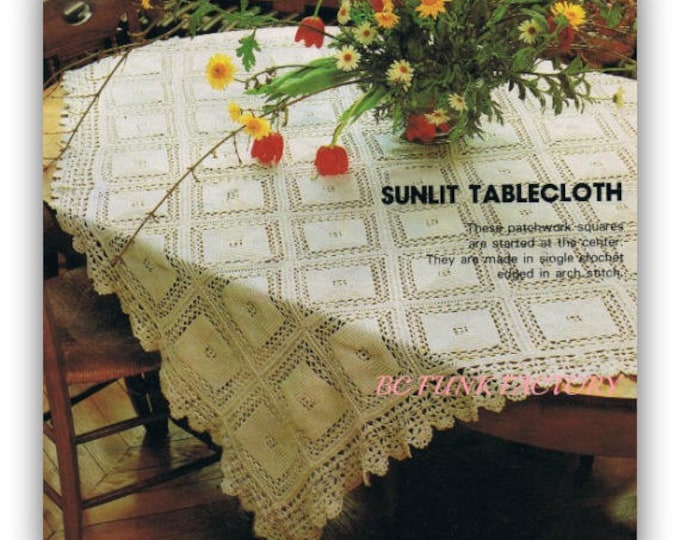 Rectangular Crochet Tablecloth Pattern PDF Crochet Tablecloth Pattern Small Square or Large Rectangle - Etsy ...