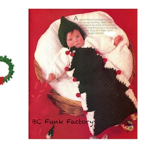 Crochet Pattern Baby Bunting Pattern Christmas Tree Bunting Crochet Pattern PDF