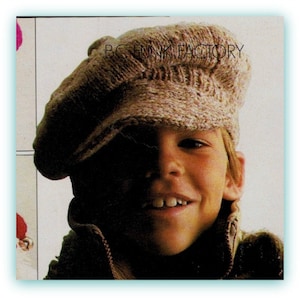 Newsboy Cap Knitting Pattern Sizes for Children - Women - Men Vintage Hat PDF Digital Knitting Pattern Instant Download