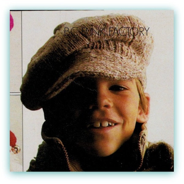 Newsboy Cap Knitting Pattern Sizes for Children - Women - Men Vintage Hat PDF Digital Knitting Pattern Instant Download