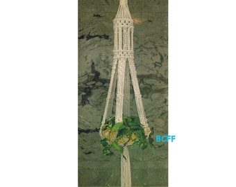 Macrame Plant hanger Pattern 1970's Plant Holder PDF Macrame Pattern Instant Download
