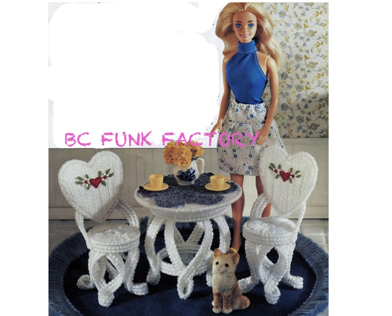 Plastic Canvas Fashion Doll Furniture Pattern Barbie Breakfast Etsy