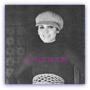 Women&#39;s Newsboy Hat Crochet pattern 70&#39;s Crochet Hat Visor Cap PDF Crochet Pattern Instant Download