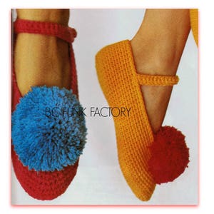 Women's Slipper Crochet Pattern Ballet Style Home Slipper PDF Crochet Pattern Instant Download
