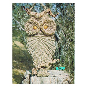 Macrame Owl Pattern How to Macrame Vintage 1970&#39;s Wall Hanger Digital Pattern Instant Download