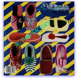 Slipper Crochet Pattern 7 Crochet and 3 Knit Patterns Slippers for Boys - Girls - Women - Men&#39;s - PDF Crochet Pattern