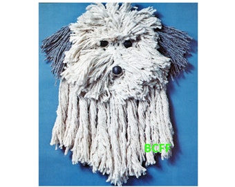 Vintage Macrame Pattern - Macrame Wall Hanging Pattern - Shaggy Dog Wall Hanging PDF Macrame Pattern