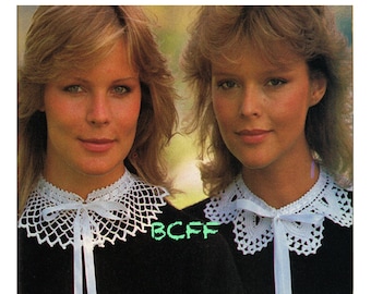 Thread Crochet Collar Pattern - Womens Vintage Detachable Lace Collars - PDF Crochet Pattern