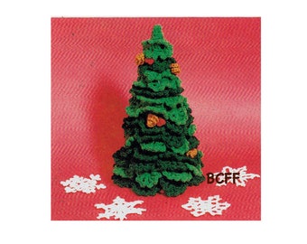 Christmas Tree Crochet Pattern Festive Xmas Tree with picot berries Vintage PDF Crochet Pattern