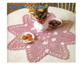 Crochet Pattern Doily - Diagram Crochet - Star pineapple doily Pattern - Crochet pattern pdf
