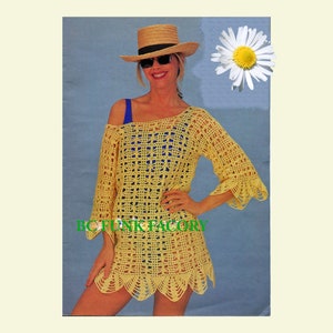 Crochet Pattern Womens Beach Cover Up Summer Crochet Pattern PDF
