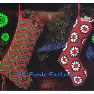 Crochet Christmas Stocking Patterns, Christmas Crochet Patterns, Stocking Crochet Pattern, Crochet Holiday Stocking - PDF Crochet Pattern