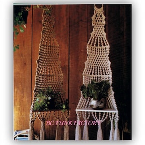 Macrame Plant Shelf Hanger Pattern - Plant Hanger PDF Macrame Pattern Instant Download