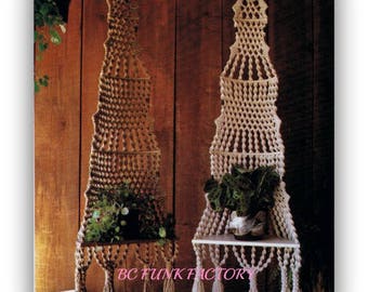 Macrame Plant Shelf Hanger Pattern - Plant Hanger PDF Macrame Pattern Instant Download