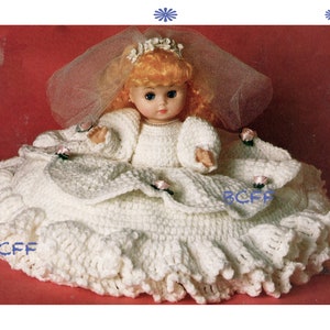 Bed Doll Crochet Pattern - Bridal Pillow Doll Pattern PDF Crochet Pattern Printable Download