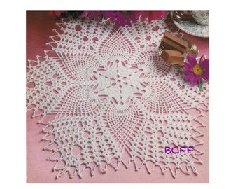 Crochet Doily Pattern - PDF Crochet Pattern - Home Decor Crochet - Thread Crochet Vintage Center Piece Digital Pattern