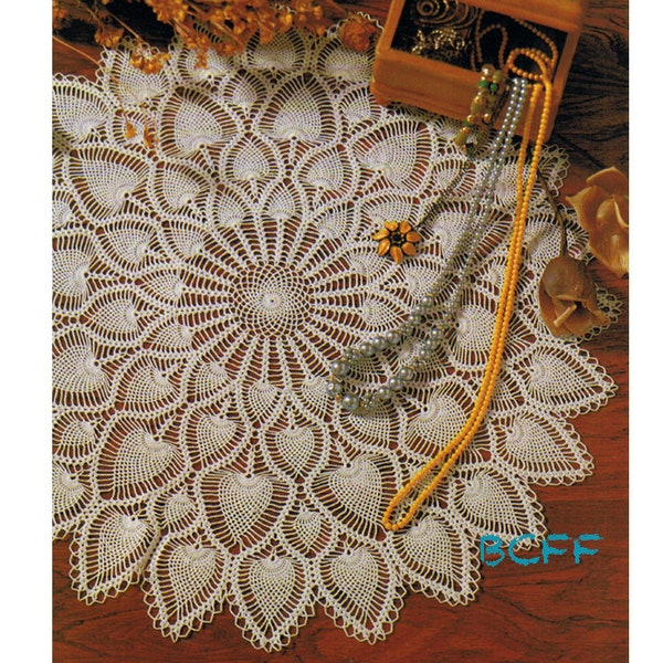 Crochet Doily Pattern - Round Doily - Table Center Doily - Shabby Chic Decor - PDF Crochet Pattern Instant Download