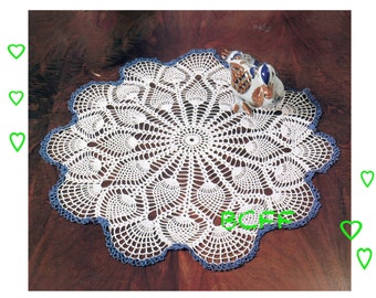 Pineapple Doily Crochet Pattern - Home Decor Thread Crochet - Table Center Doily PDF Crochet Pattern Instant Download