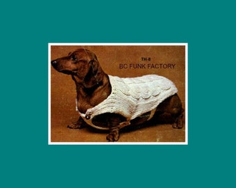 Dog Sweater Coat Knitting Pattern - Cable Stitch  Dog Sweater Jumper Knitting PDF Knitting Pattern