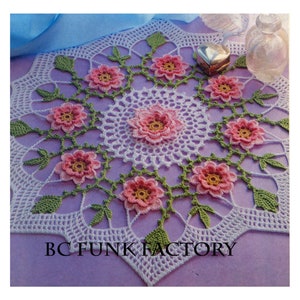 Häkelanleitung Deckchen - Vintage Thread Crochet Blumen-Deckchen häkeln Muster PDF