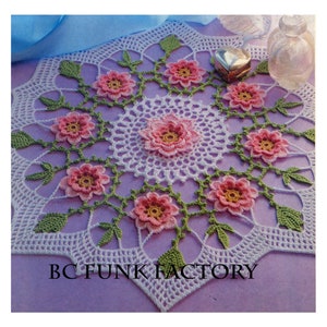 Crochet Pattern Doily - Vintage Thread Crochet Flower Doily Crochet Pattern PDF