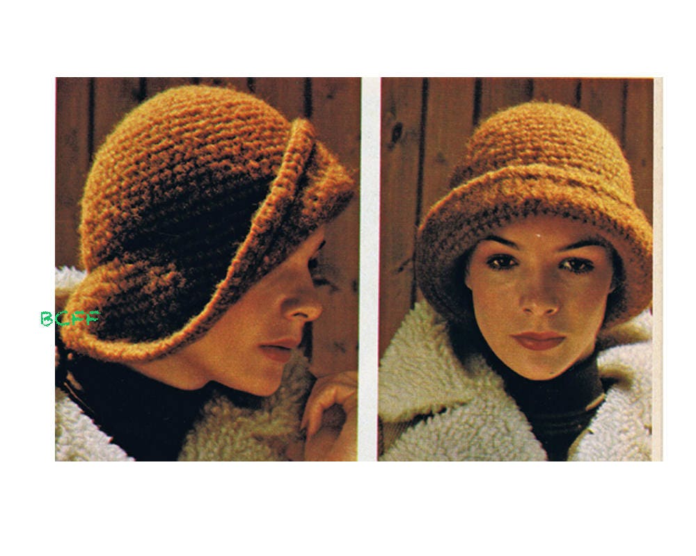帽子 70'S Vintage Love&Flower pattern hat 70s Crochet Hat - Shop on Pinterest