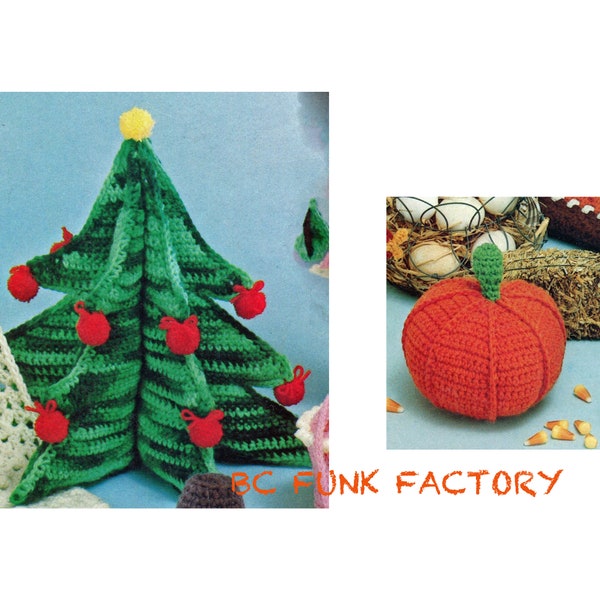 Christmas Crochet Pattern - Xmas Treet Crochet - Pumpkin Crochet - Holiday Crochet - PDF Crochet Pattern - DIY Crochet