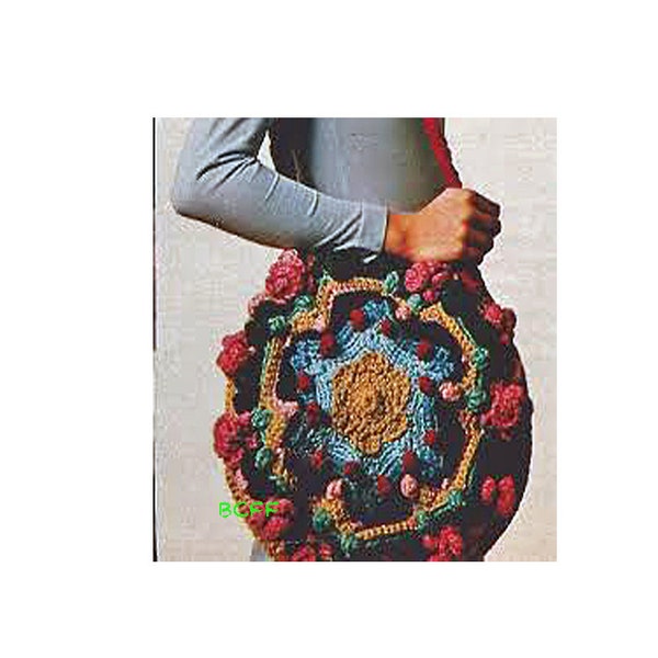 Crochet Purse PATTERN - Crochet Boho Bag - Messenger Bag, Shoulder Bag, Crossbody, Vintage - PDF Crochet Pattern