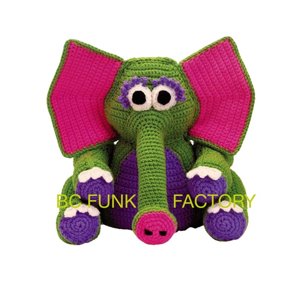 Crochet Pattern Elephant Crochet Childs Stuffed Toy to Crochet PDF Crochet Pattern