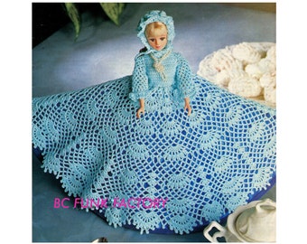 Crochet Pattern Fashion doll dress thread crochet 11 inch Teen doll PDF Crochet Pattern. English