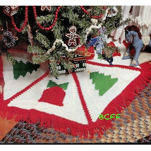 Christmas Tree Skirt Crochet Pattern Vintage Christmas Crochet PDF Crochet Pattern