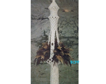 Macrame Plant Hanger Pattern - Plant Holder - Home Decor - Home & Living  1970's Printable PDF Pattern English Only