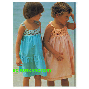 Crochet Pattern Girls Beach Dress Pattern - Three variations for Yoke of Sundress Crochet Pattern PDF