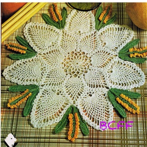 Deckchen Häkeln Muster - Vintage Ananas Deckchen Tischdekoration - Faden Häkelanleitung - PDF Häkelanleitung Sofort Download