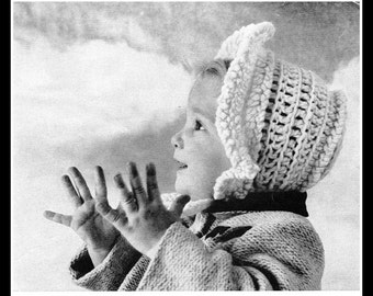 Crochet Pattern - Baby Bonnet - Girls Toddler Hat Pattern - PDF Crochet Pattern DIY Crochet Pattern