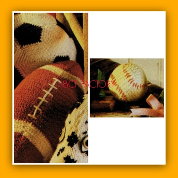 Vintage Crochet Pattern Sports Ball Patterns Football  Soccer Baseball PDF Crochet Pattern Instant Download on Etsy