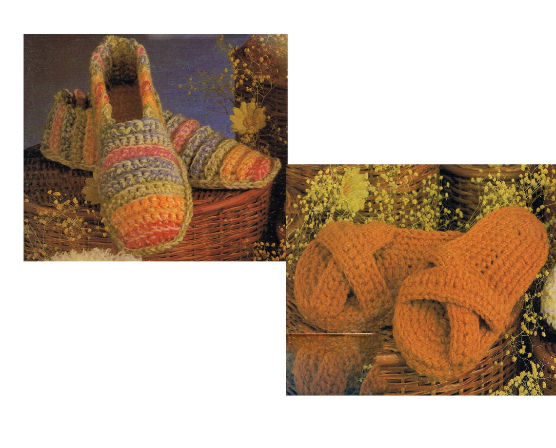 PDF Crochet Pattern Crochet Slippers Womens Children - Etsy