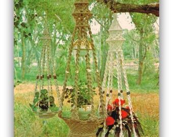 Hängetisch Makramee Muster Vintage 1970 Wohndekor Makramee PDF Makramee Muster Sofortdownload Auf Etsy